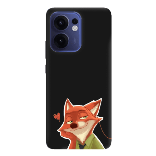 Oppo Reno 13 F Valentines 15 Black Colored Silicone TPU Θήκη